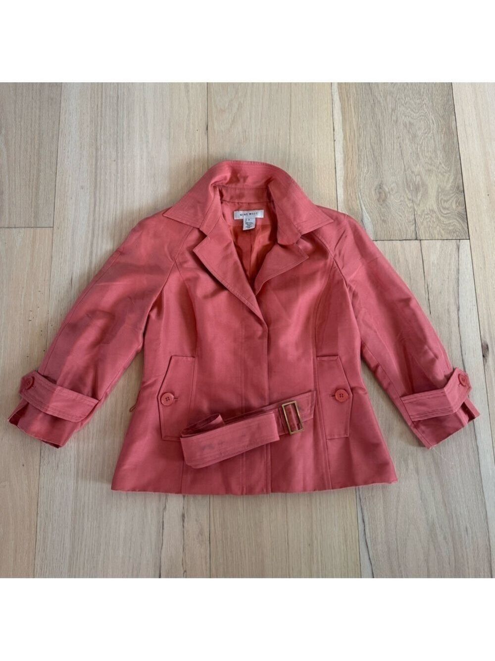 Nine West Blazer Jacket Pink Orange Vintage Size Small